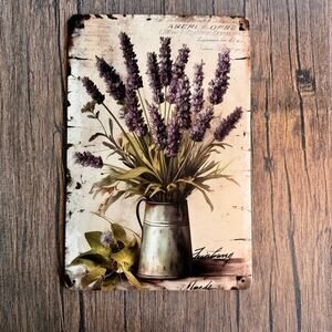 Wall Hanging Sign Metal Sign Flowers Garden Lover Lavender Gift NEW FAST SHIP